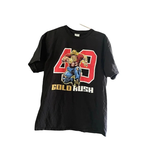Delta Pro Weight Men's Black Short Sleeve 49 Gold Rush T-Shirt Size Large - Picture 1 of 4